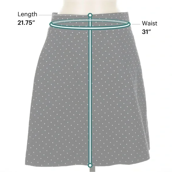 Kate Spade Black and White Polka Dot Knee Length Skirt - Picture 3 of 5